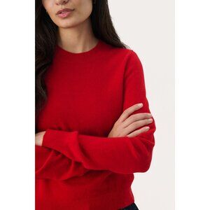 Part Two Red Cashmere Crewneck Sweater